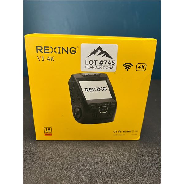 Lot of 1 Rexing V1-4K 4K Dash Camera w/ WiFi/App Control