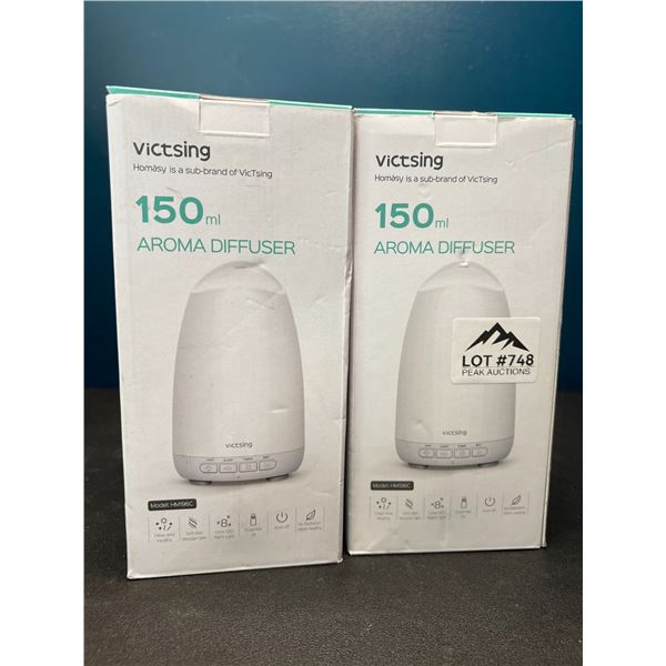 Lot of 2 Victsing 150mL Aroma Diffusers/Humidifiers