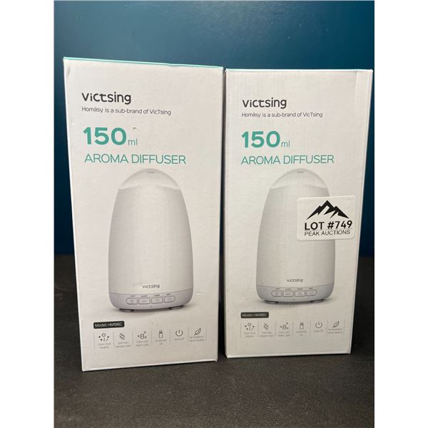 Lot of 2 Victsing 150mL Aroma Diffusers/Humidifiers