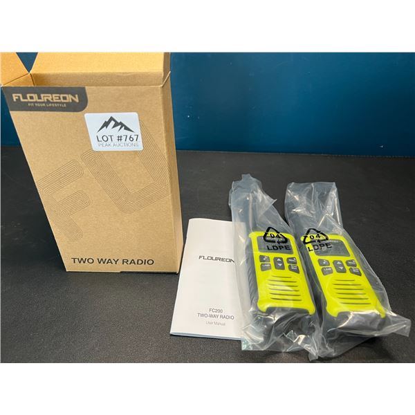 Lot of 1 Pair of Two-Way Radios/Walkie Talkies - Green - 2PCS