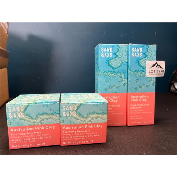 Lot of Australian Pink Clay Face Masks & Exfoliators