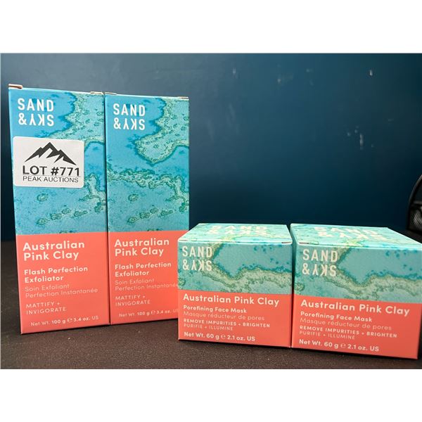 Lot of Australian Pink Clay Face Masks & Exfoliators
