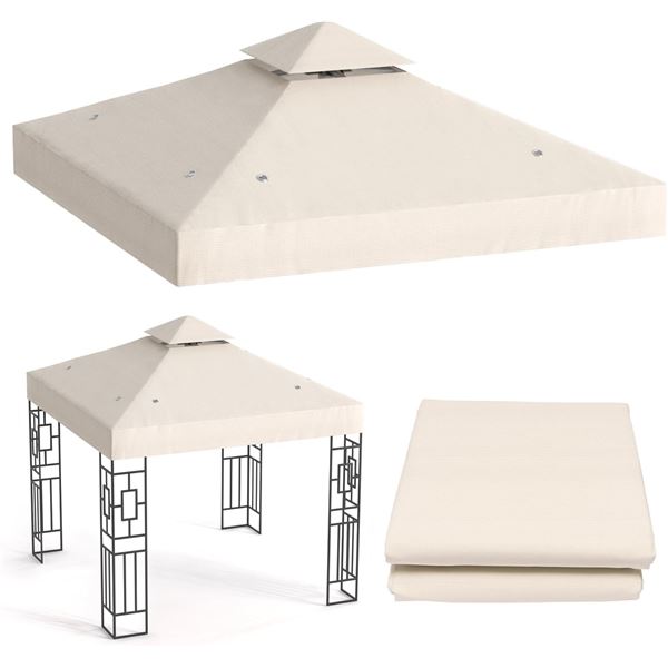 Lot of 1 Gazebo Canopy Top Replacement Cover - 10x10