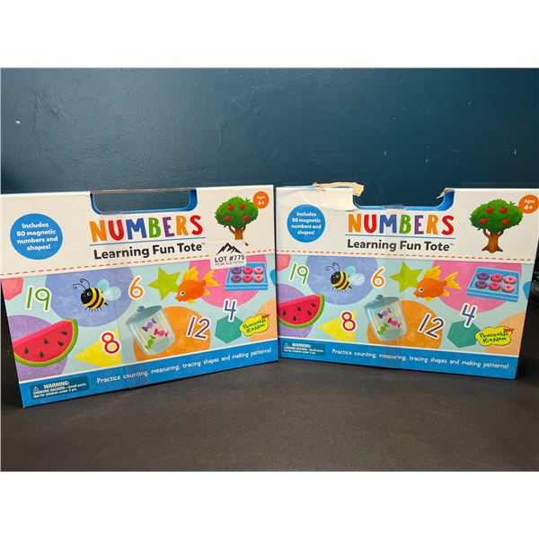 Lot of 2 Magnetic Numbers/Shapes Learning Toy Sets