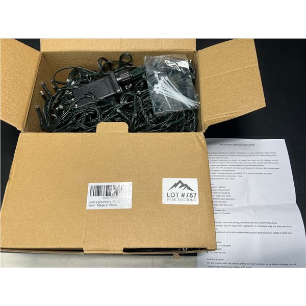 Lot of 2 Boxes of Icicle Lights - Warm White - 33FT Lighted Length/49FT Total Length