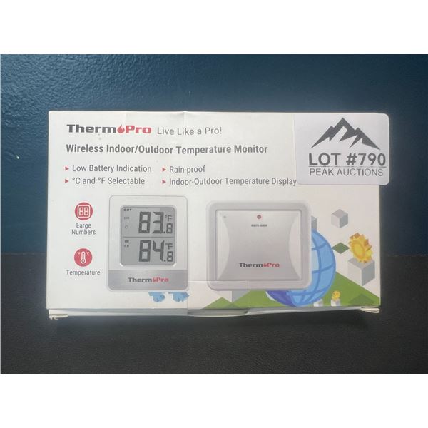 Lot of 1 ThermoPro Wireless Indoor/Outdoor Temperature Monitor