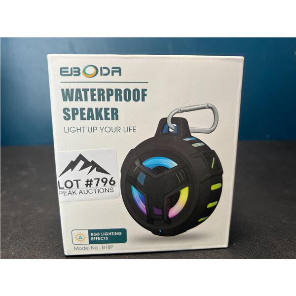 Lot of 1 Waterproof Light-Up Blueooth Portable Speaker