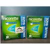 Image 1 : Lot of 2 Boxes of Nicorette Gum; Quit Smoking Aid - Value Size Boxes; 210 PCS per box! Extreme Mint
