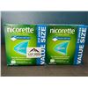 Image 1 : Lot of 2 Boxes of Nicorette Gum; Quit Smoking Aid - Value Size Boxes; 210 PCS per box! Extreme Mint