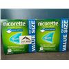 Image 1 : Lot of 2 Boxes of Nicorette Gum; Quit Smoking Aid - Value Size Boxes; 210 PCS per box! Extreme Mint