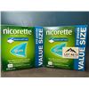 Image 1 : Lot of 2 Boxes of Nicorette Gum; Quit Smoking Aid - Value Size Boxes; 210 PCS per box! Extreme Mint