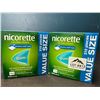 Image 1 : Lot of 2 Boxes of Nicorette Gum; Quit Smoking Aid - Value Size Boxes; 210 PCS per box! Extreme Mint