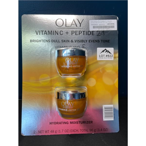 Lot of 1 OLAY Regenerist Vitamin C + Peptide 24 Hydrating Moisture Set - 2pack