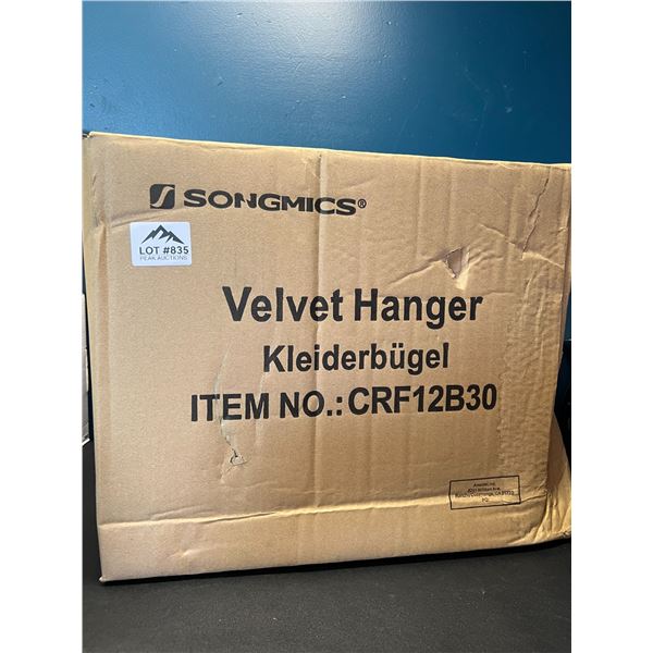 Lot of 1 Box of Velvet Coat Hangers - Pack of approx. 30 PCS