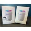 Image 1 : Lot of 2 USB Colorful Mini Desktop Humidifiers