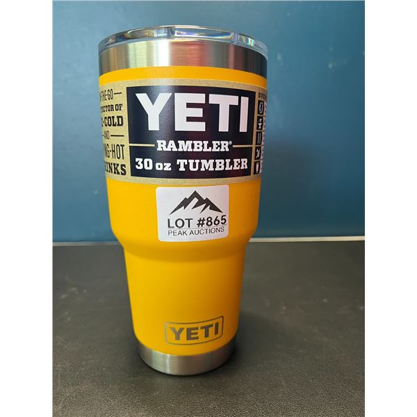 Lot of 1 YETI Rambler 30oz. Tumbler Mug- Yellow