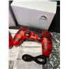 Image 2 : Lot of 2 Wireless Double-Shock Controllers For Playstation 4 (PS4) - Camo Design (Red)