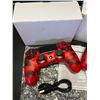 Image 2 : Lot of 2 Wireless Double-Shock Controllers For Playstation 4 (PS4) - Camo Design (Red)