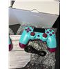 Image 2 : Lot of 2 Wireless Double-Shock Controllers For Playstation 4 (PS4) - Blue