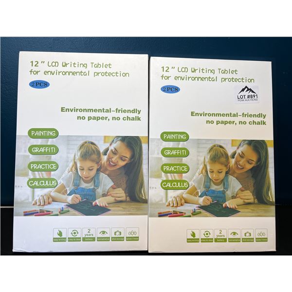 Lot of 2 LCD Writing Tablets - 12 inch