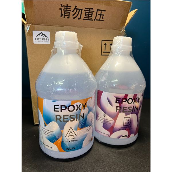 Lot of 2 Jugs of Epoxy Resin (Part A & B) 1/2 gallon each jug
