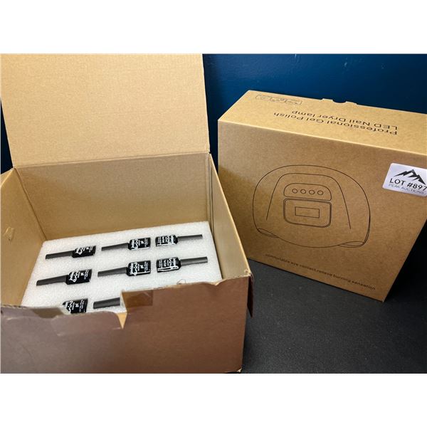 Lot of 1 Gel Nail Kit - Includes 12x Gel Polishes & 1x UV Nail Lamp!