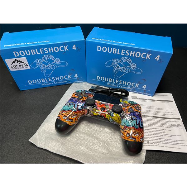 Lot of 2 Doublehock 4 Wireless Controllers for Playstation 4