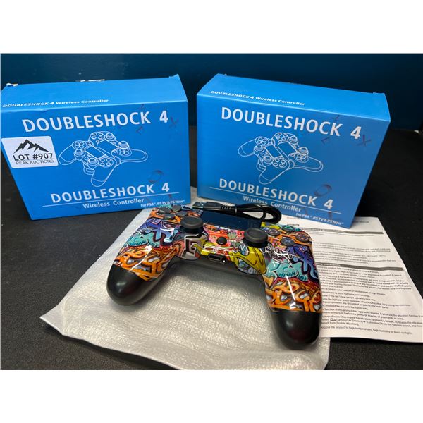 Lot of 2 Doublehock 4 Wireless Controllers for Playstation 4