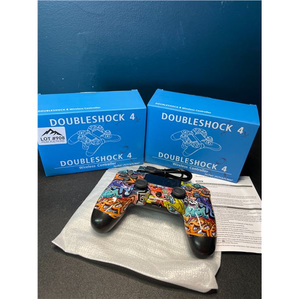 Lot of 2 Doublehock 4 Wireless Controllers for Playstation 4