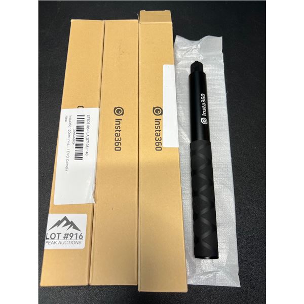 Lot of 3 Insta360 Selfie Sticks