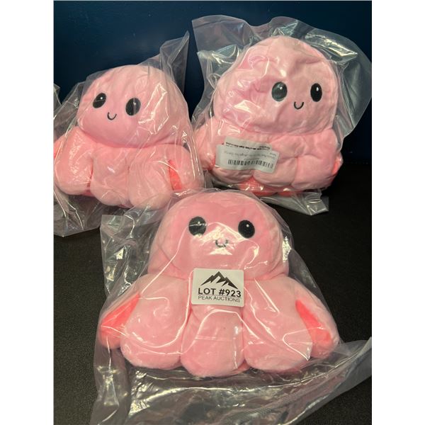 Lot of 3 Octopus Reversible Stuffies