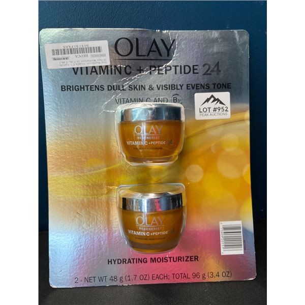 Lot of 1 OLAY Regenerist Vitamin C + Peptide 24 Hydrating Moisture Set - 2pack