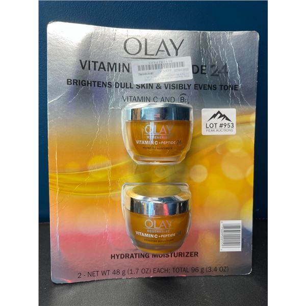 Lot of 1 OLAY Regenerist Vitamin C + Peptide 24 Hydrating Moisture Set - 2pack