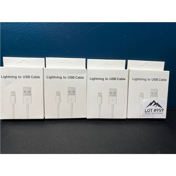 Lot of 4 Lightning to USB Charging Cables