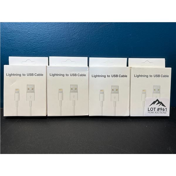 Lot of 4 Lightning to USB Charging Cables