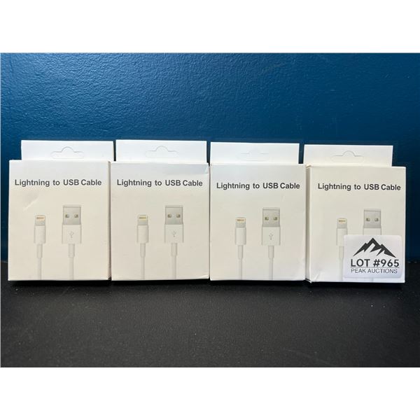 Lot of 4 Lightning to USB Charging Cables