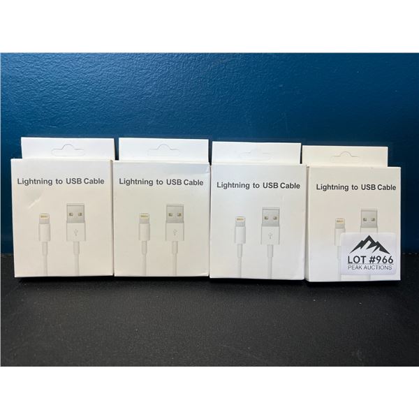 Lot of 4 Lightning to USB Charging Cables