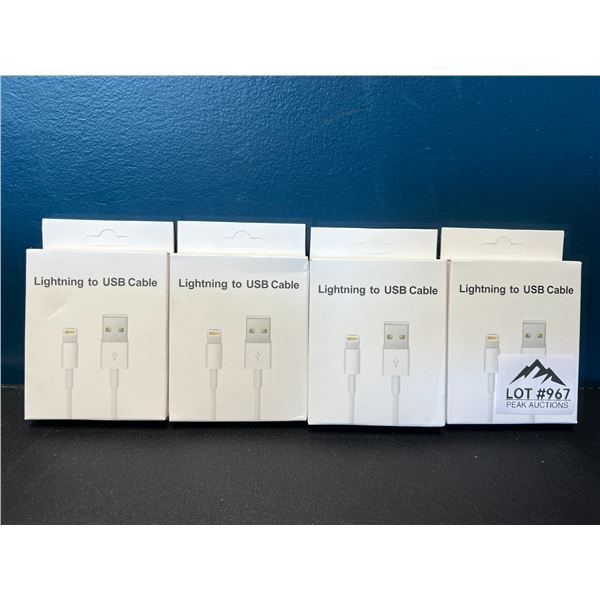 Lot of 4 Lightning to USB Charging Cables
