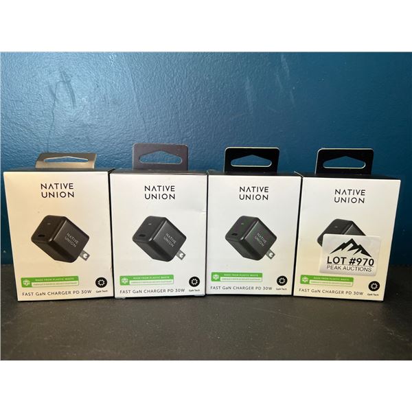 Lot of 4 Native Union USB-C Fast Chargers - PD 30W