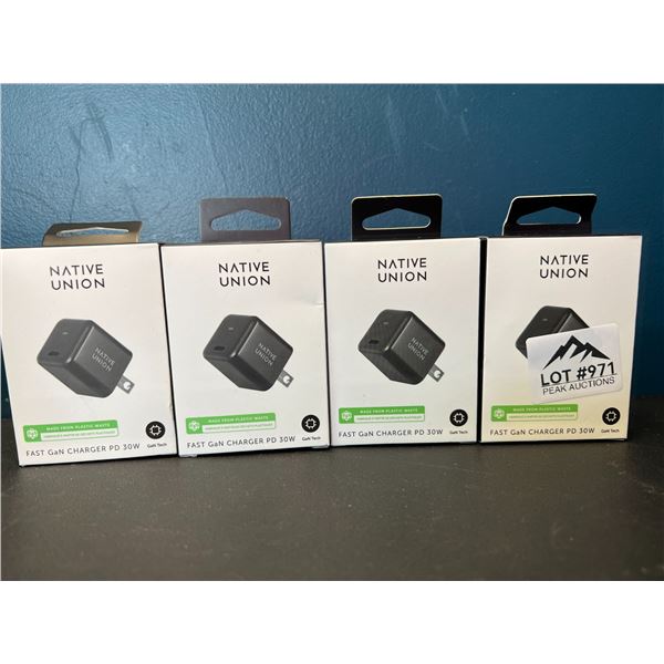 Lot of 4 Native Union USB-C Fast Chargers - PD 30W