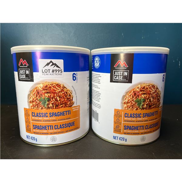 Lot of 2 MountainHouse "Just In Case" Emergency/Survival Food - Spaghetti - Good Until 2052!