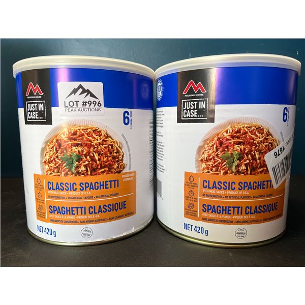 Lot of 2 MountainHouse "Just In Case" Emergency/Survival Food - Spaghetti - Good Until 2052!