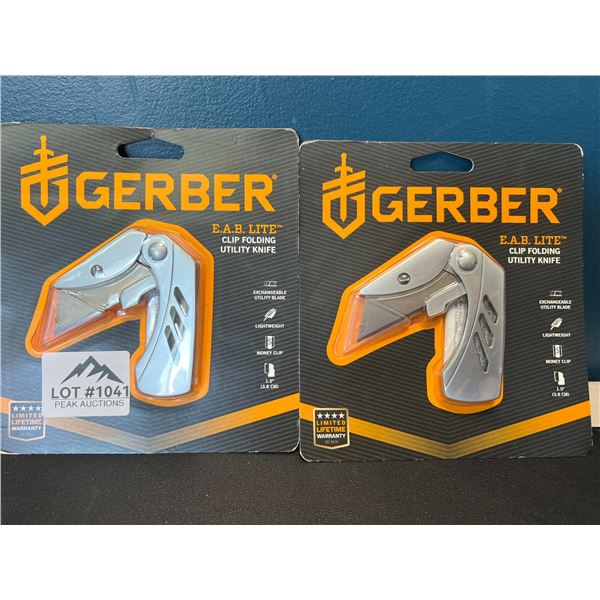 Lot of 2 Gerber E.A.B. Lite Clip Folding Utility Knives