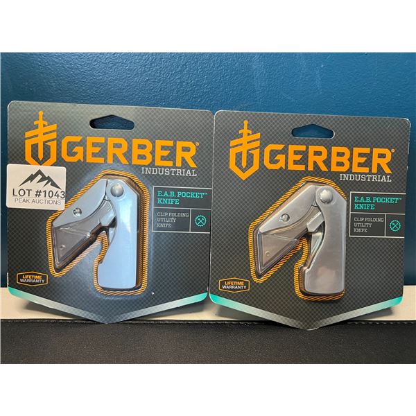 Lot of 2 Gerber Industrial E.A.B. Pocket Knives
