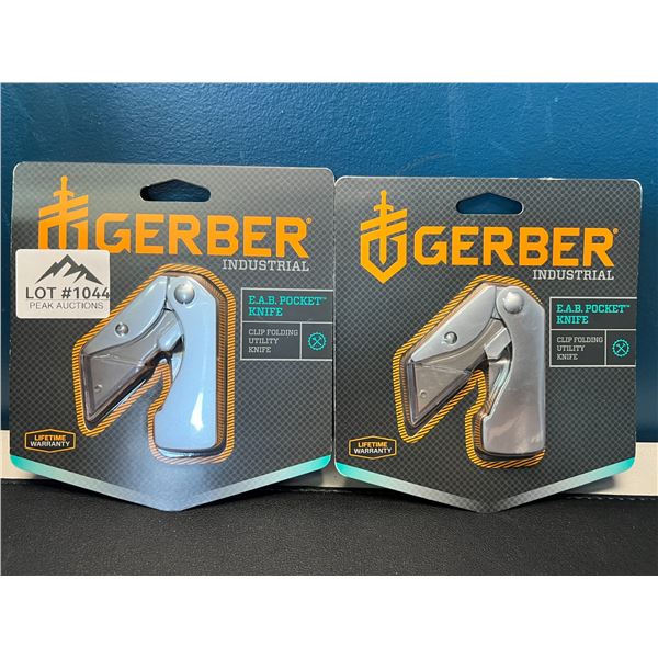 Lot of 2 Gerber Industrial E.A.B. Pocket Knives
