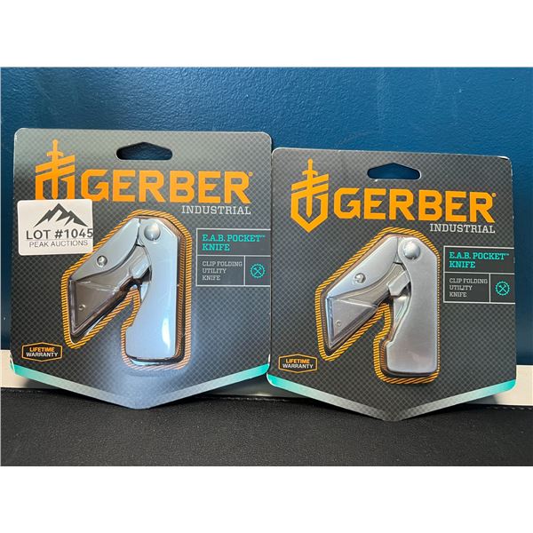 Lot of 2 Gerber Industrial E.A.B. Pocket Knives