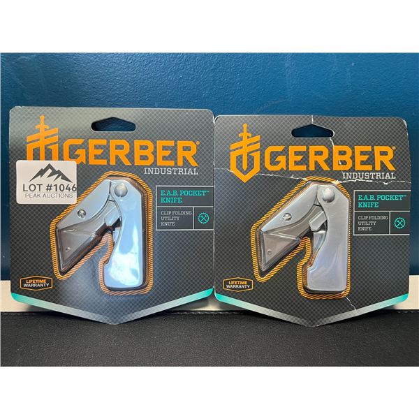 Lot of 2 Gerber Industrial E.A.B. Pocket Knives