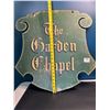 Image 2 : Lot of 1 Large Metal Sign - "The Garden Chapel" - Used