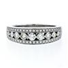Image 4 : New 18k White Gold 1.0 ctw Round Brilliant Pave & Shared Prong Diamond Band Ring