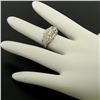 Image 3 : Antique Art Deco 18k White Gold Filigree 0.72 ctw 3 Old European Cut Diamond Rin